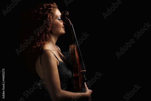 portrait girl with violin