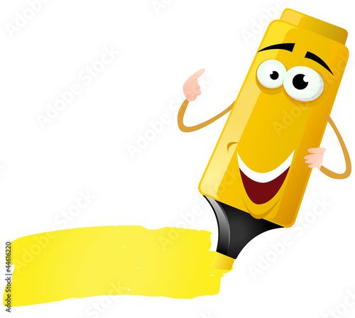 Cartoon Highlighter Character