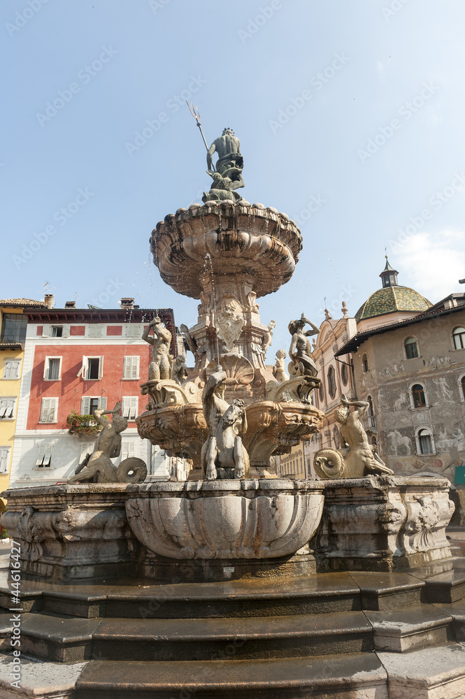 Fountain in the cathedral square of Trento
