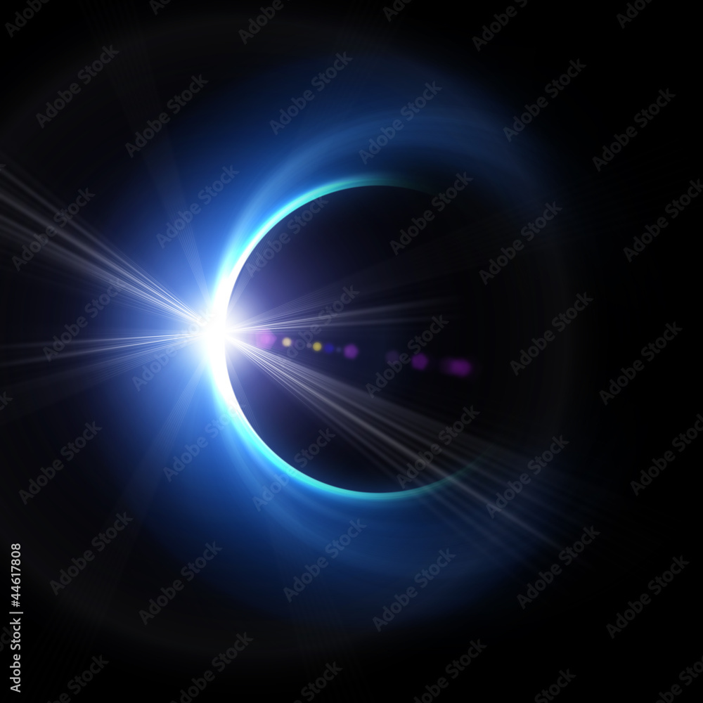 Obraz premium Blue moon in space