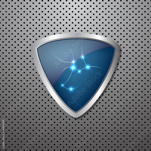 metal shield background