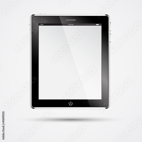 Realistic tablet pc computer with blank screen. Vector eps 10