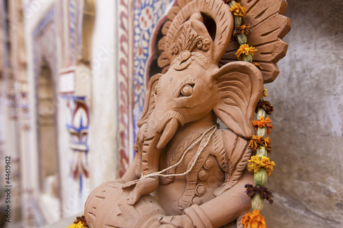 Ganesh in a haveli in Fatehpur, Shekawati.