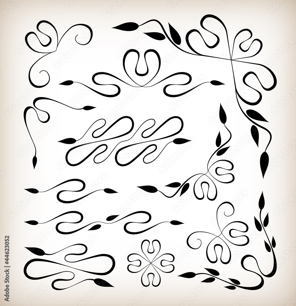 Fototapeta premium Set of art deco design elements