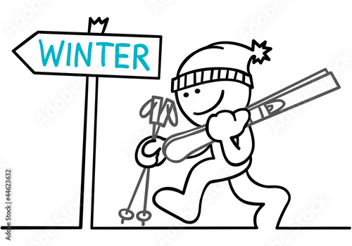 figur geht skifahren