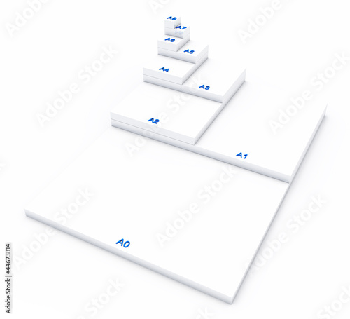 Fotografía 3D DIN Format Konzept A0 bis A8 - Weiß 01