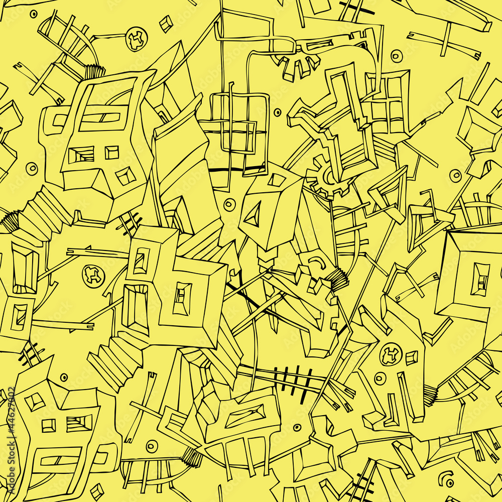 Abstract seamless hand drawn urban texture Abstract seamless hand drawn urban texture