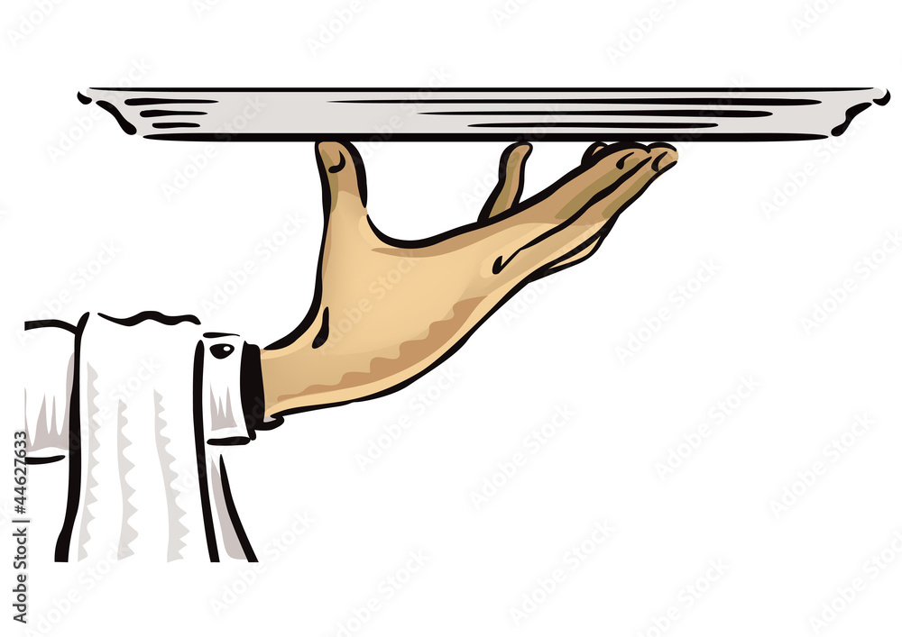 Obraz premium Waiter with Platter