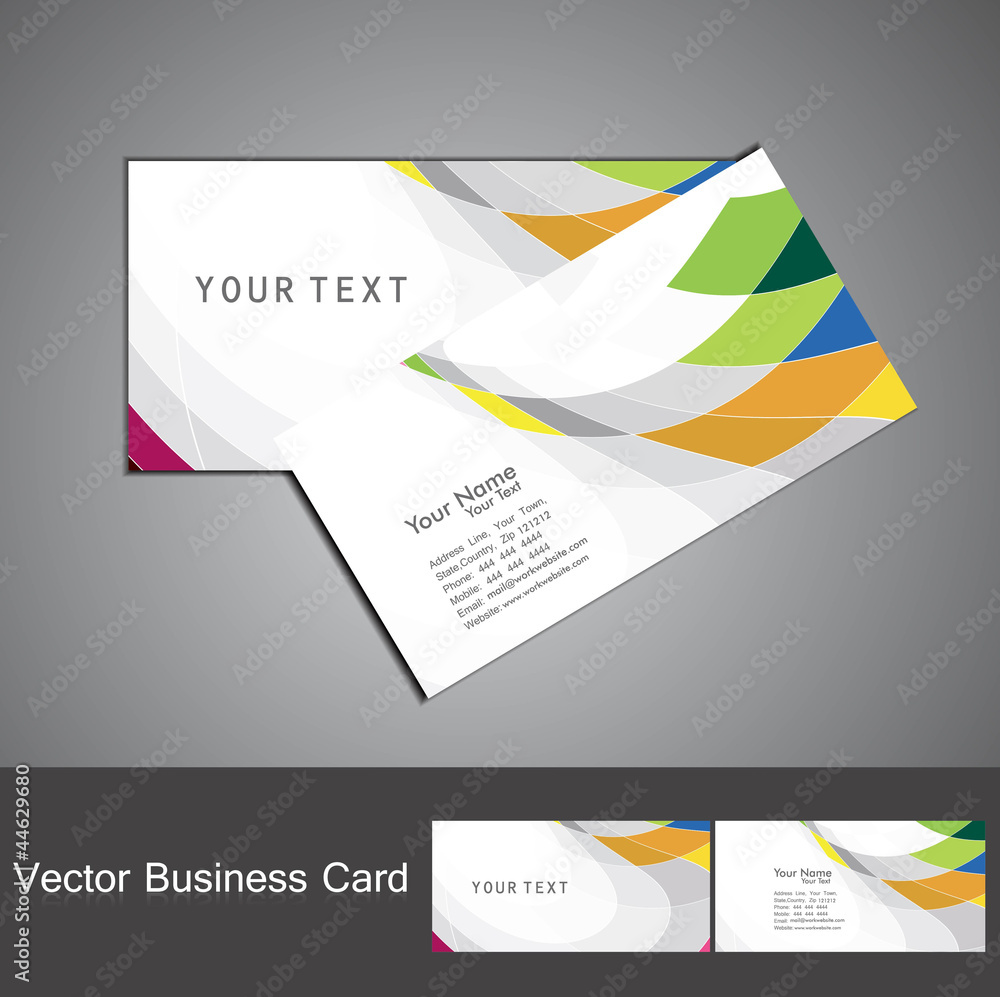 Fototapeta premium abstract rainbow colorful mosaic business card set