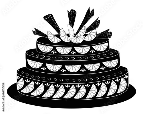 Holiday pie, silhouette