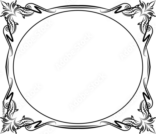 Decorative oval frame
