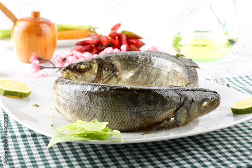 Sea Bass with olive oil and lemon