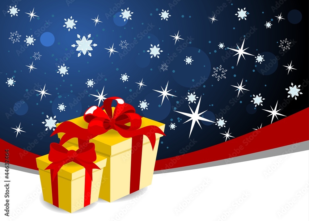 christmas background with gifts
