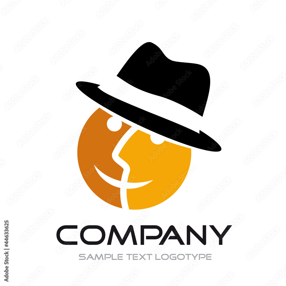 Logo double-sided with hat # Vector