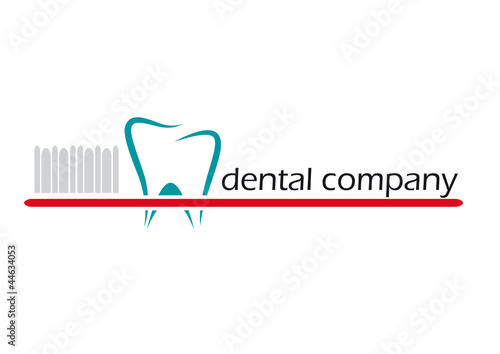 Logo toothpaste and toothbrush. Dental # Vector