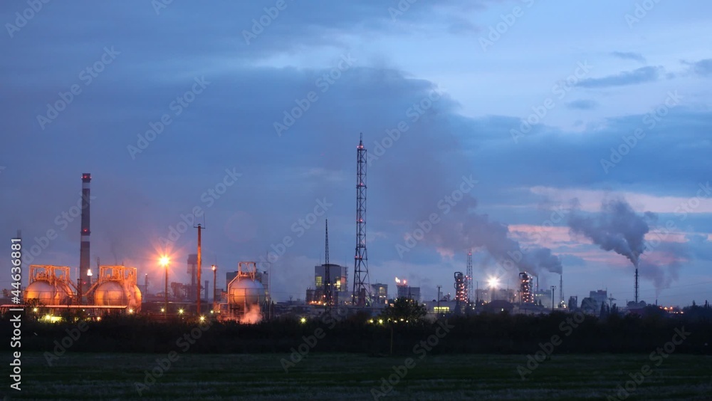 Chimney shaft of phosphoric factory stand against sky Chimney shaft of phosphoric factory stand against sky
