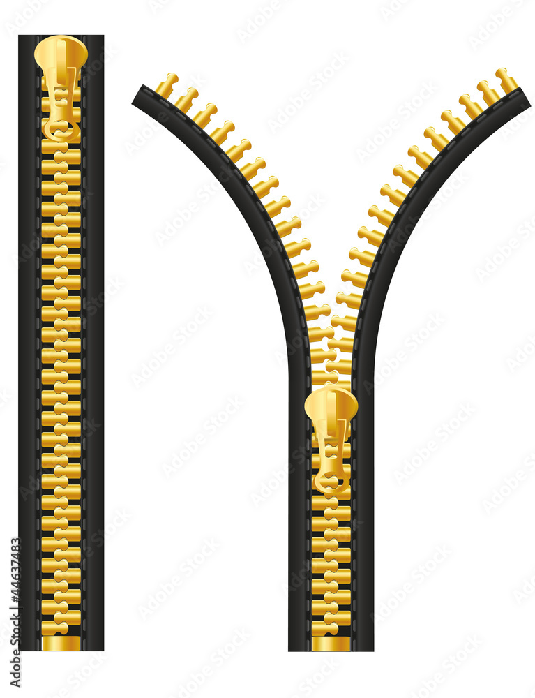 Obraz premium zipper vector illustration