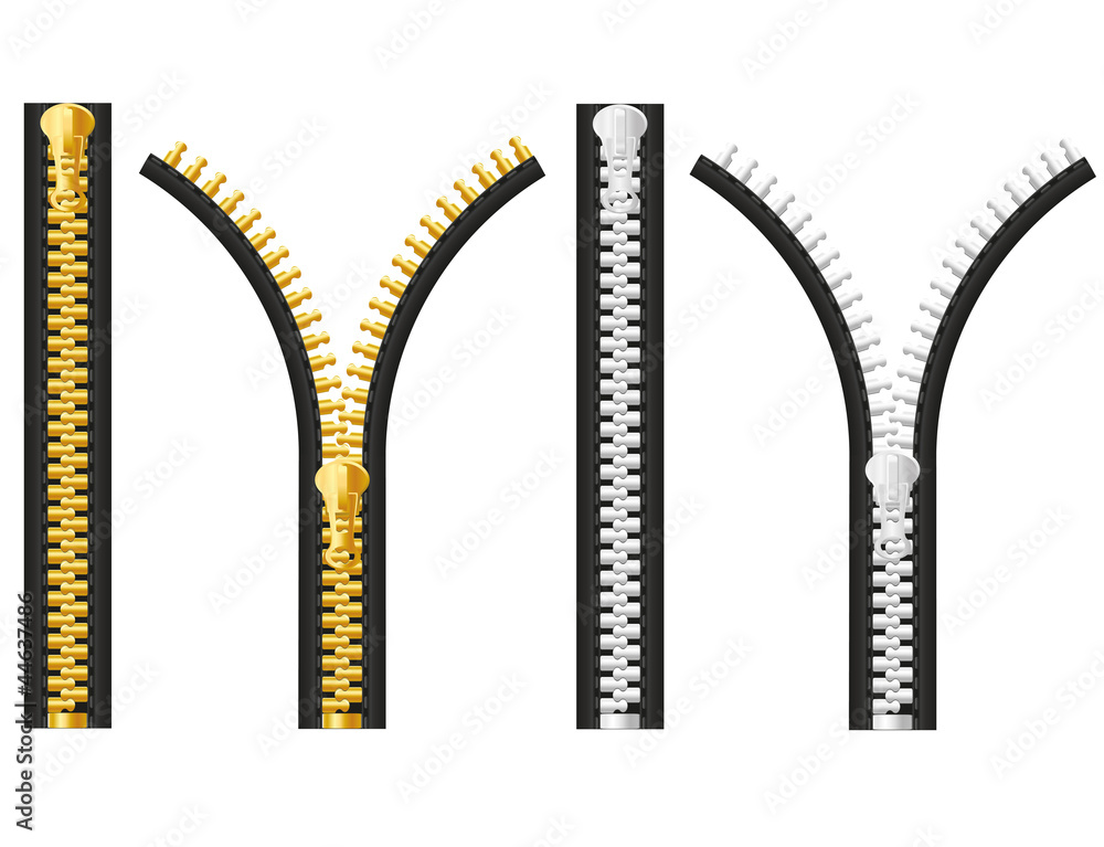 Obraz premium zipper vector illustration