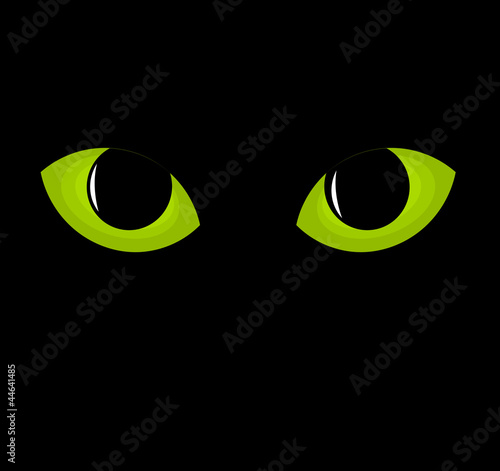 Green cat eyes