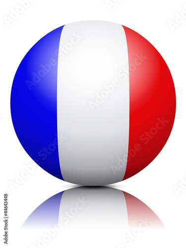 Globe couleurs françaises
