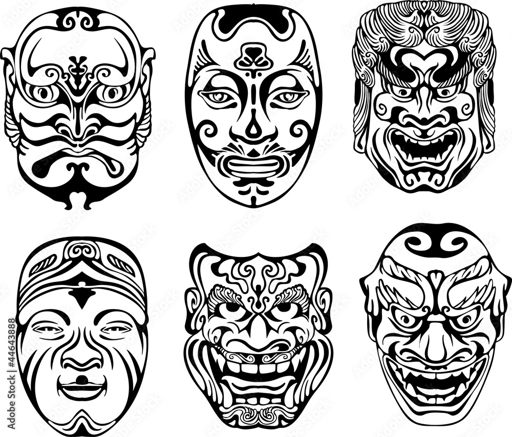 Japanese Nogaku Theatrical Masks Japanese Nogaku Theatrical Masks