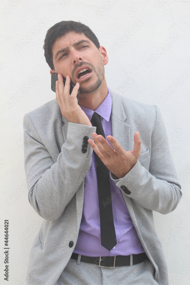 Businessman with his mobile phone