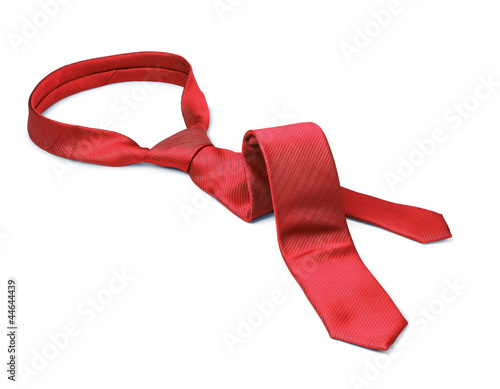 Photo Red tie taken off