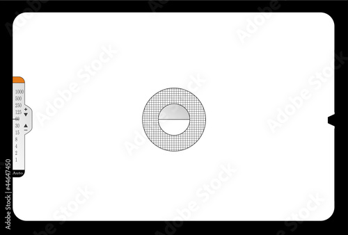Classic SLR viewfinder, with free space for  pics, vector