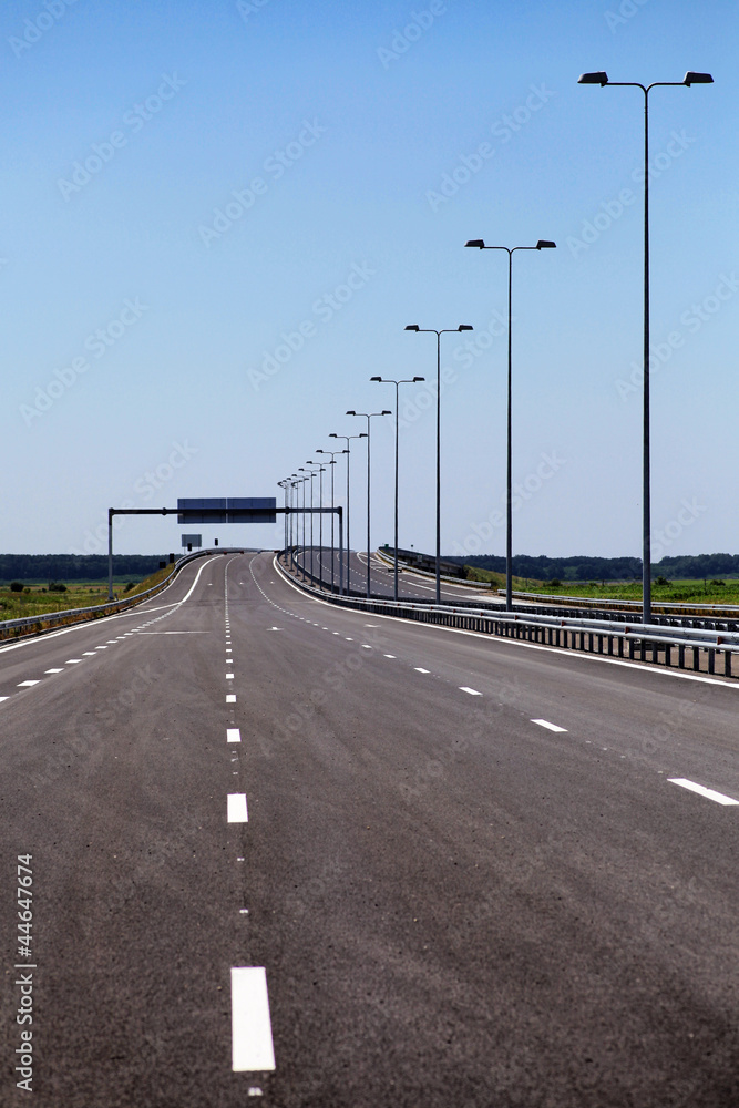 Newly built highway