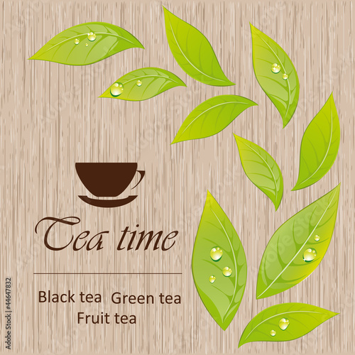 Template of a tea menu