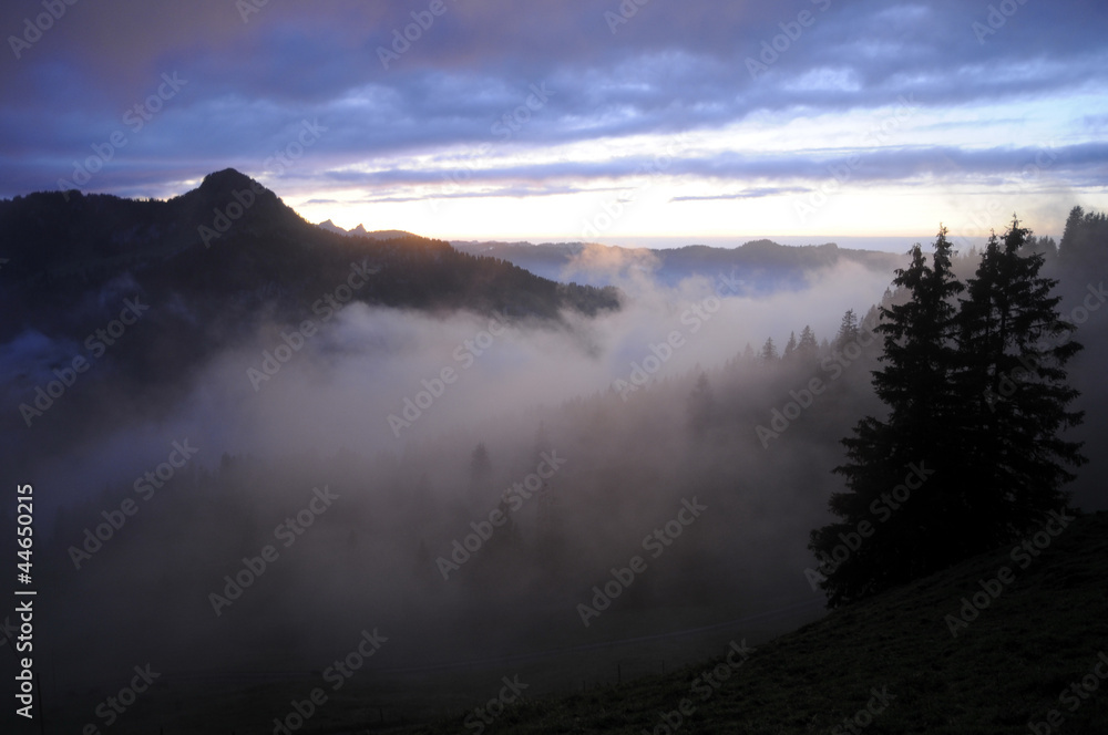 Abend an der Druesberghütte