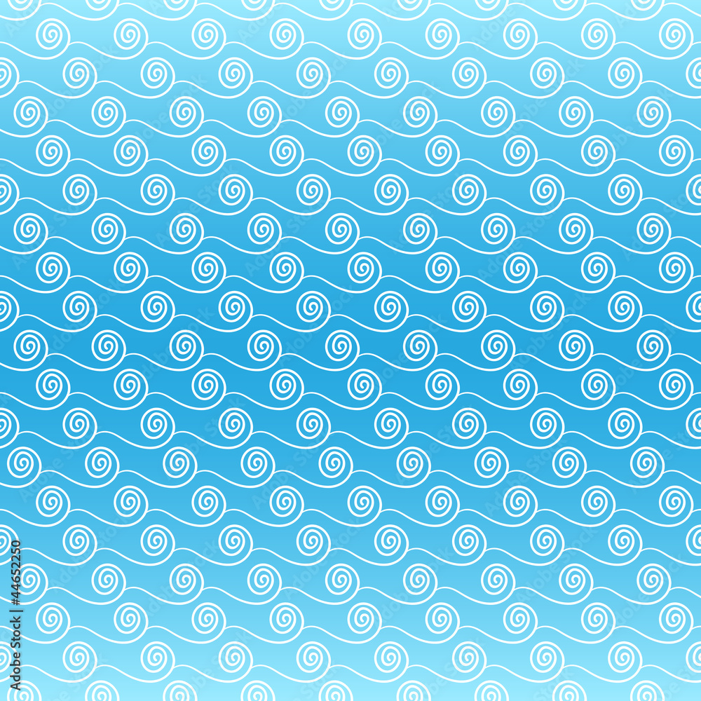 Seamless blue pattern with sea waves