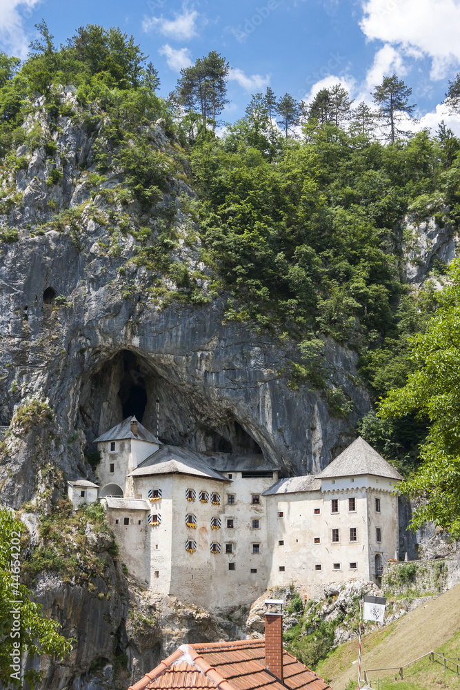 A photo of the Predjama Castle in Slovenia