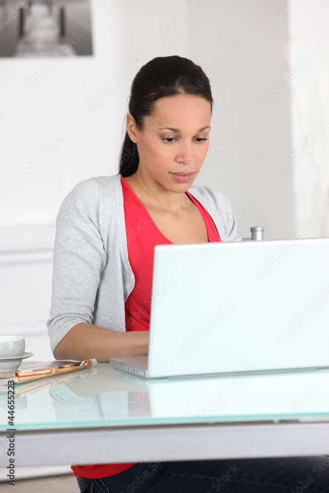 Woman working from home Woman working from home