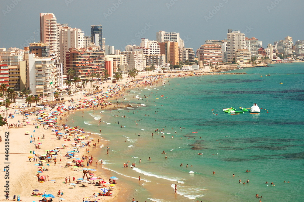 Plaża w Calpe, Hiszpania - obrazy, fototapety, plakaty 