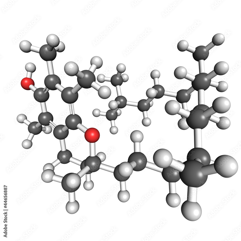 Vitamin E molecule Vitamin E molecule