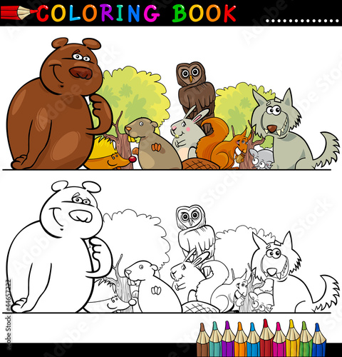 Dzikie zwierzęta do kolorowania