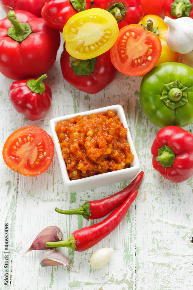 Homemade red hot chilli sauce Homemade red hot chilli sauce