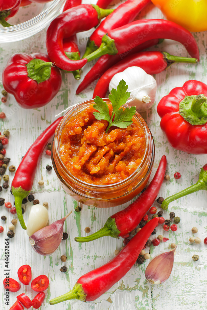 Homemade red hot chilli sauce Homemade red hot chilli sauce