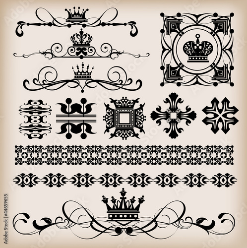 Vector set. Vintage Elements for your design.