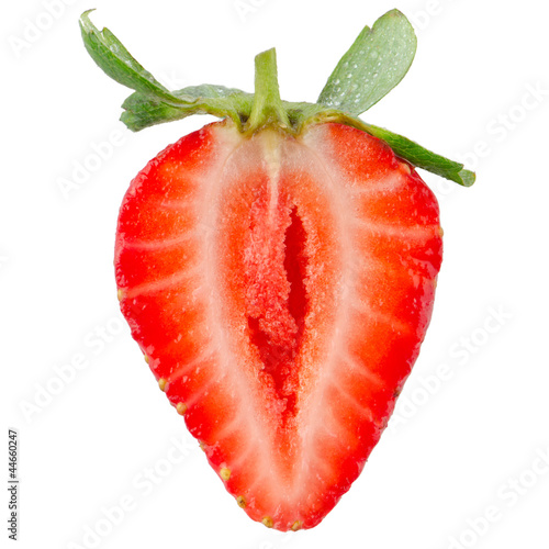 Half of strawberry i