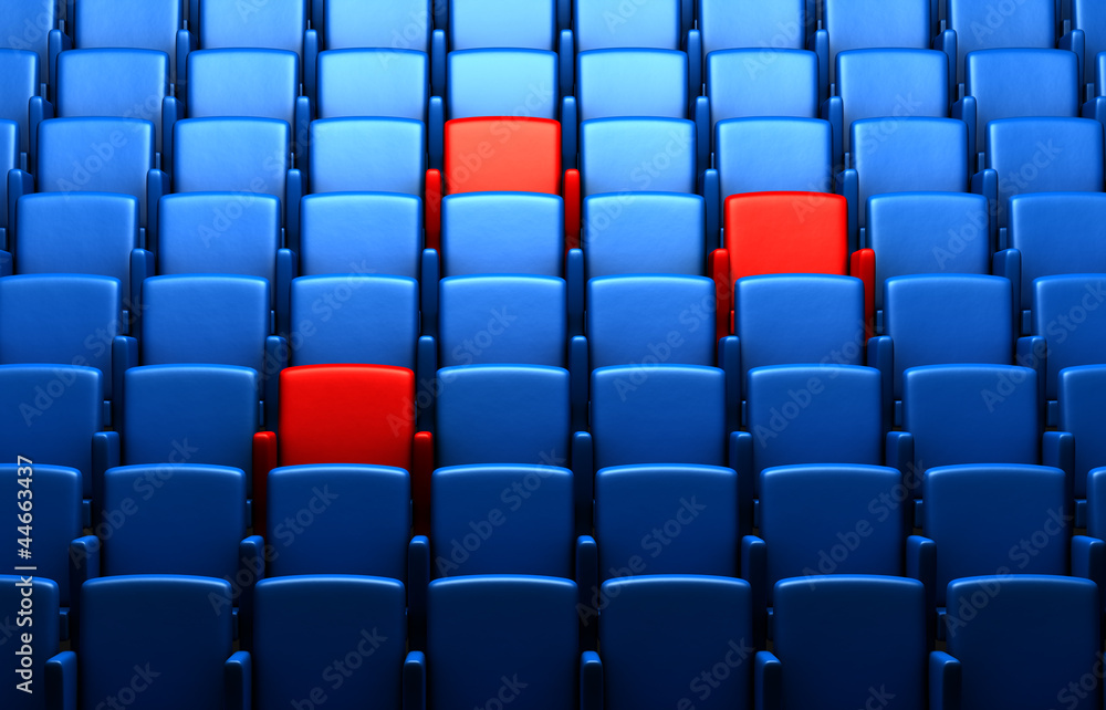 Fototapeta premium auditorium with reserved seats