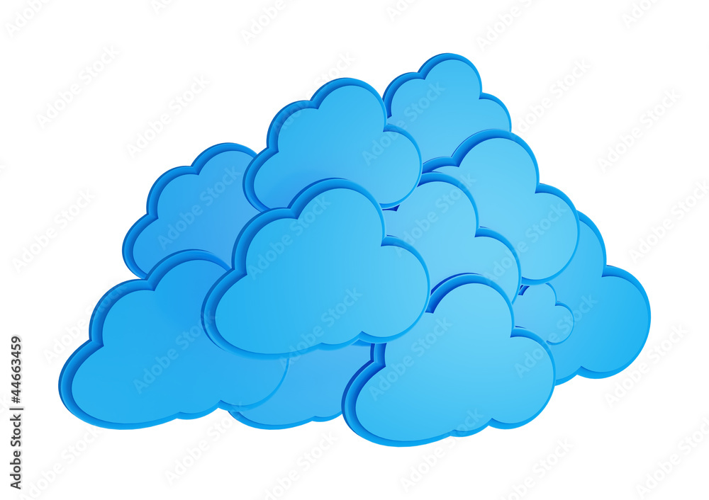 3d cloud computing icon isolated on a white background 3d cloud computing icon isolated on a white background