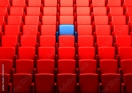 auditorium with one reserved seat