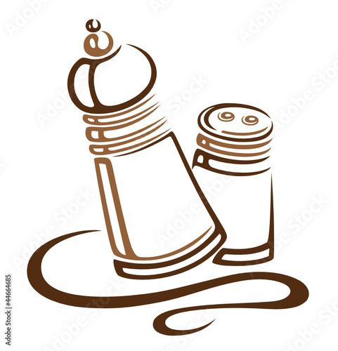 Salz, Pfeffer, Salzstreuer, Pfefferstreuer, vector