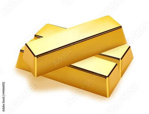 Realistic gold bars