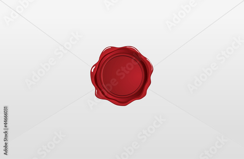 Red wax seal on the envelope