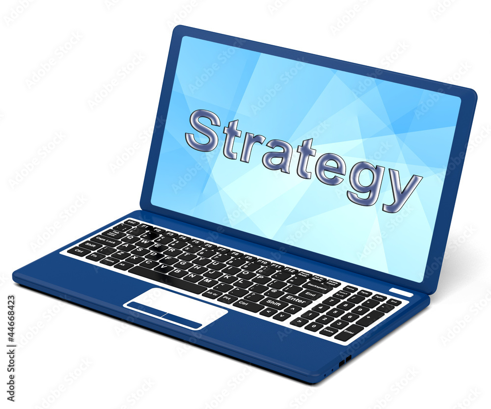 Strategy Word On Laptop Showing Teamwork And Planning Strategy Word On Laptop Showing Teamwork And Planning