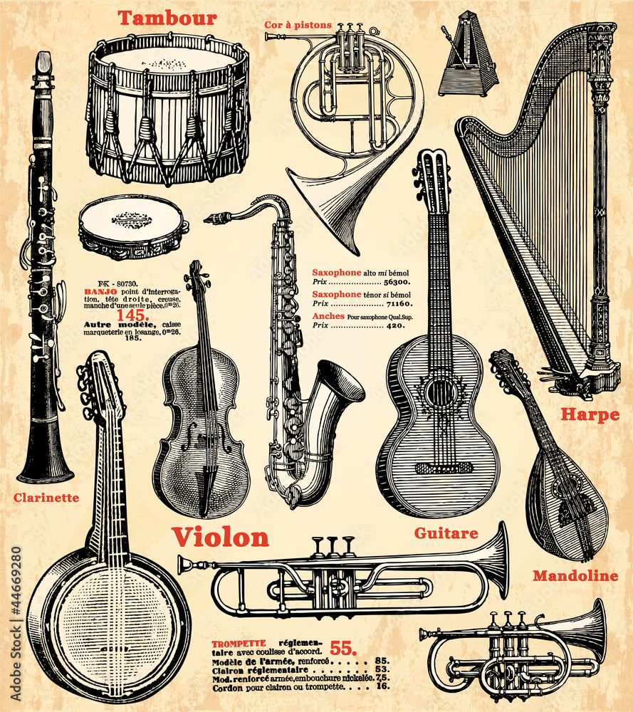 Fototapeta premium Instruments de musique