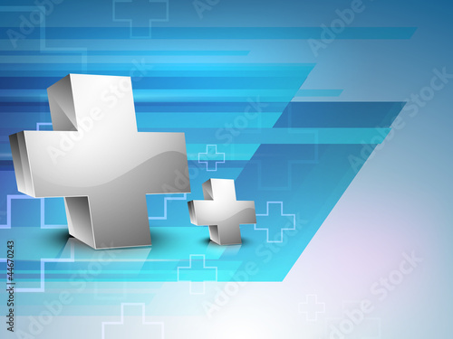 Abstract medical background with 3D caduceus medical symbol. EPS